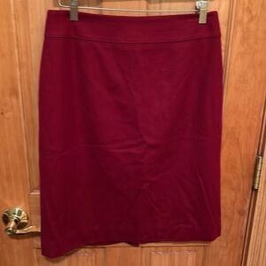 Beautiful red wool & cashmere a-line skirt by Ann Taylor. Size 6.
